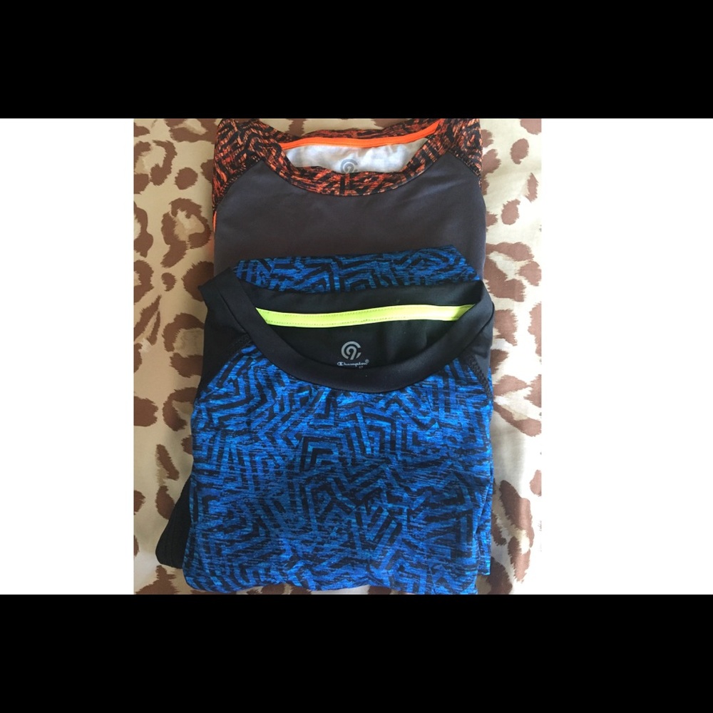 Set of 2 Champion Dry Athletic Shirt Size L 10/12